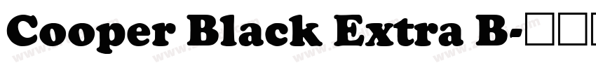 Cooper Black Extra B字体转换